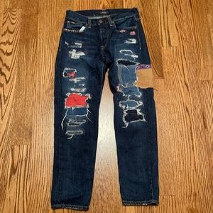 POLO RALPH LAUREN PATCHED low rise boyfriend sz 24
